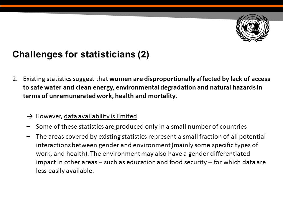 Challenges for statisticians (2)
