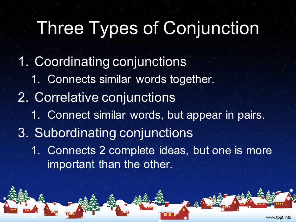 Three Types of Conjunction