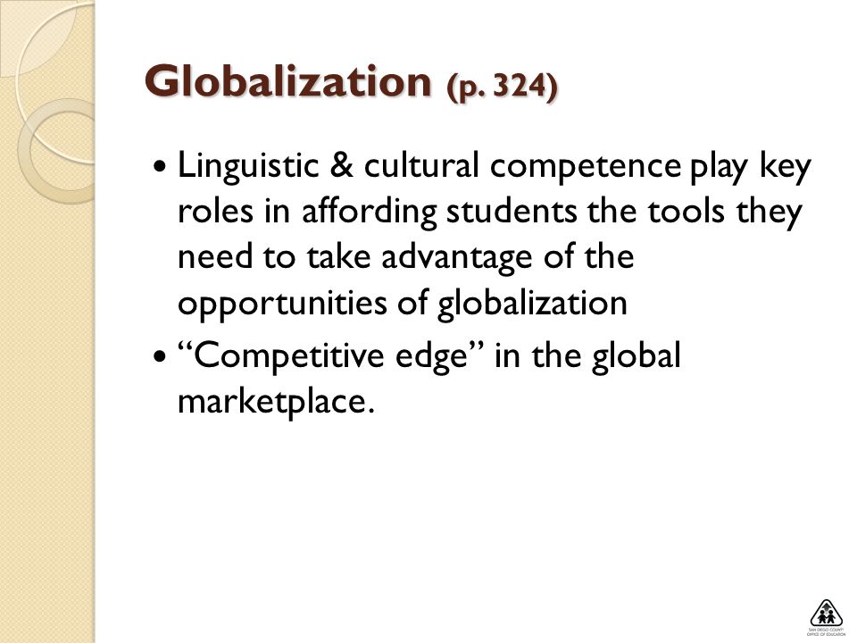 Globalization (p. 324)