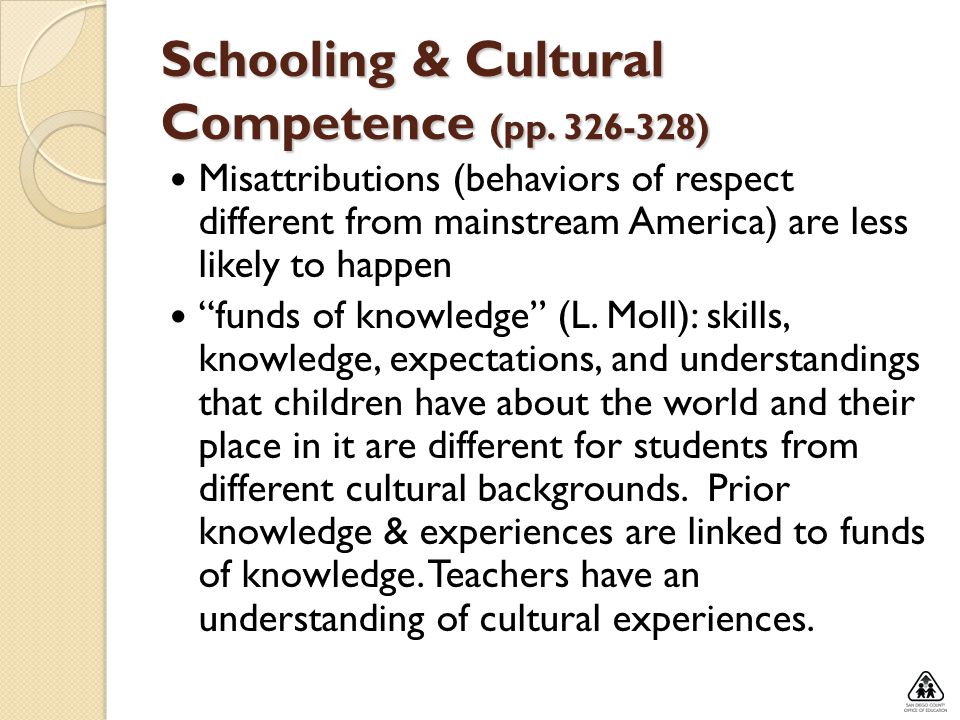 Schooling & Cultural Competence (pp )