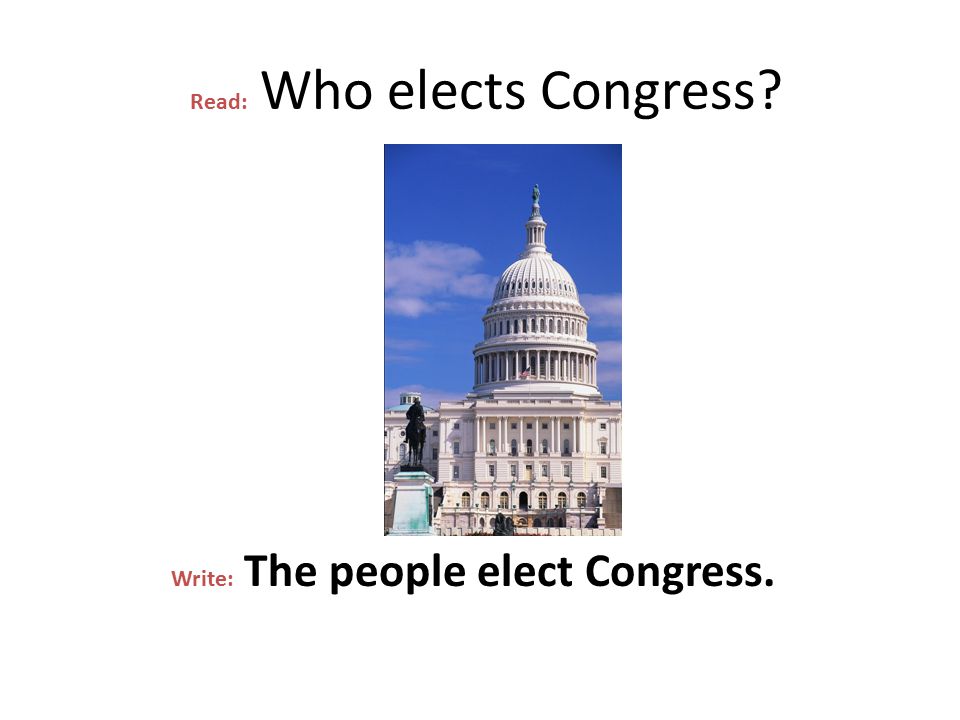 Read: Who elects Congress