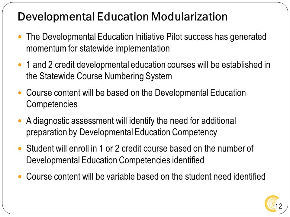 Developmental Education Modularization