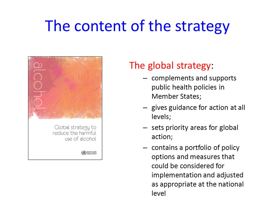 The content of the strategy