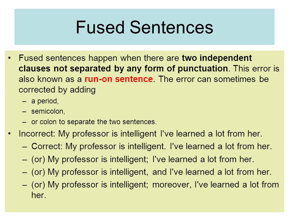 Fused Sentences