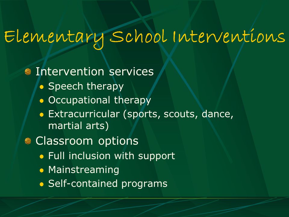 Elementary School Interventions