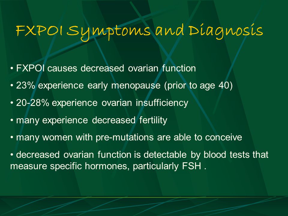 FXPOI Symptoms and Diagnosis