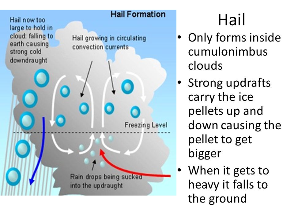 Hail Only forms inside cumulonimbus clouds