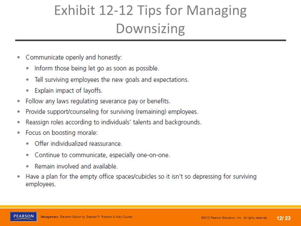 Exhibit Tips for Managing Downsizing