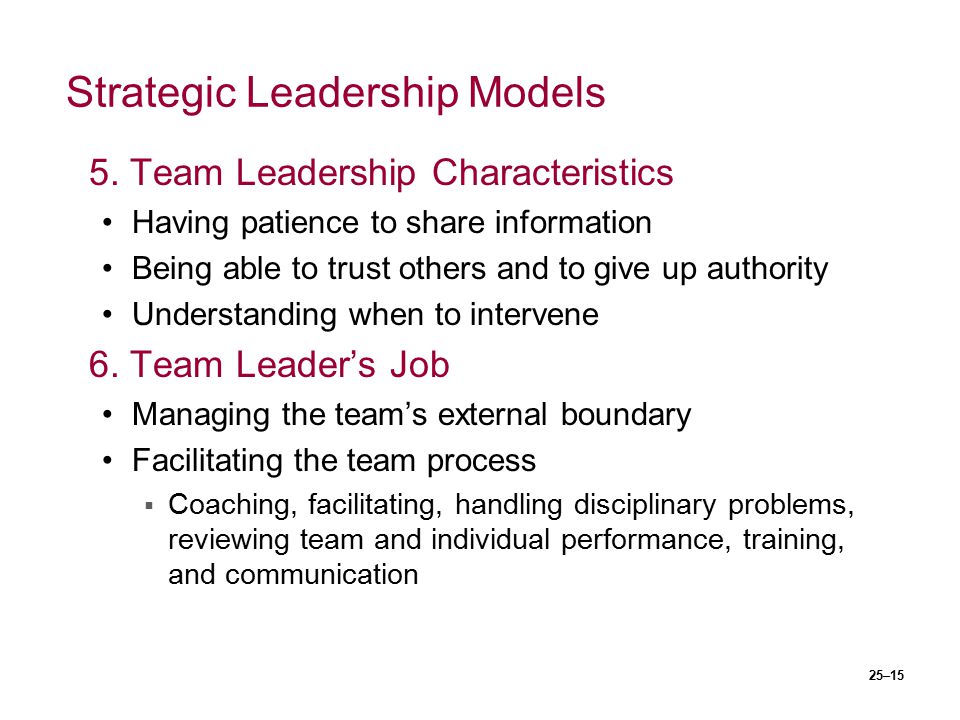 Strategic Leadership Models