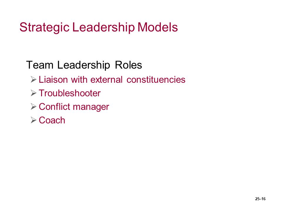 Strategic Leadership Models