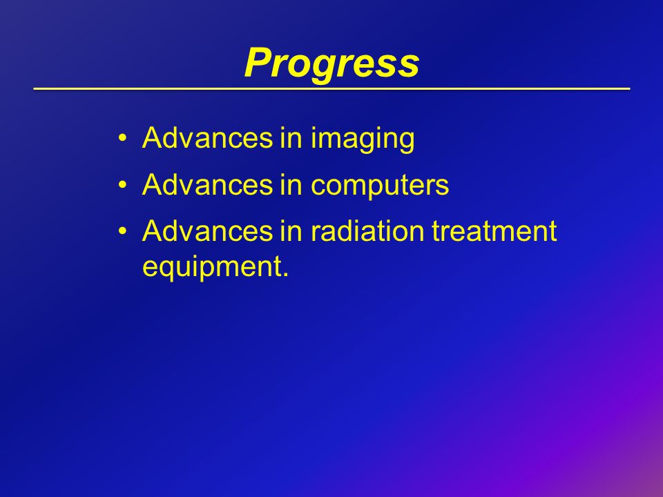 Progress Advances in imaging Advances in computers