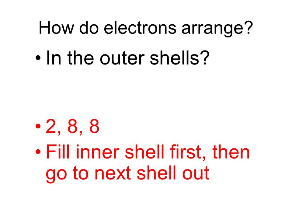 How do electrons arrange