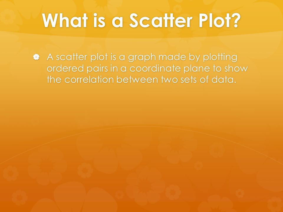 What is a Scatter Plot