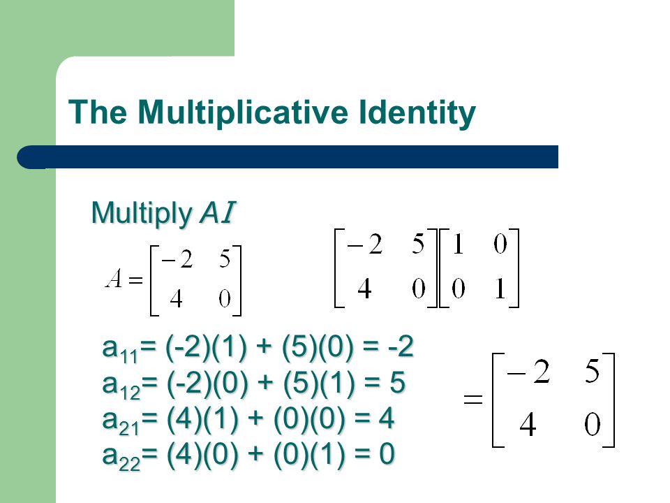 The Multiplicative Identity