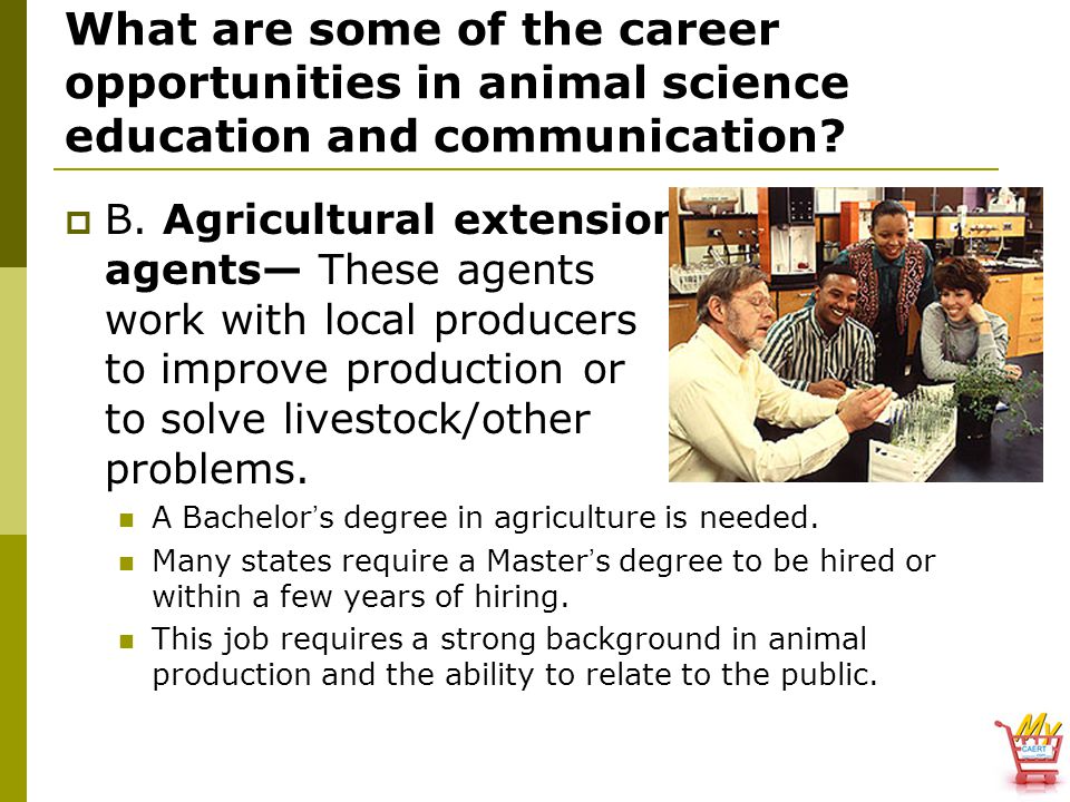 What are some of the career opportunities in animal science education and communication