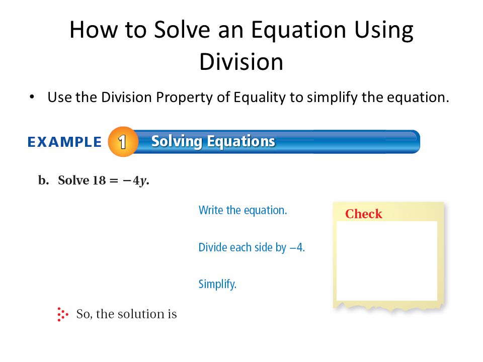 How to Solve an Equation Using Division