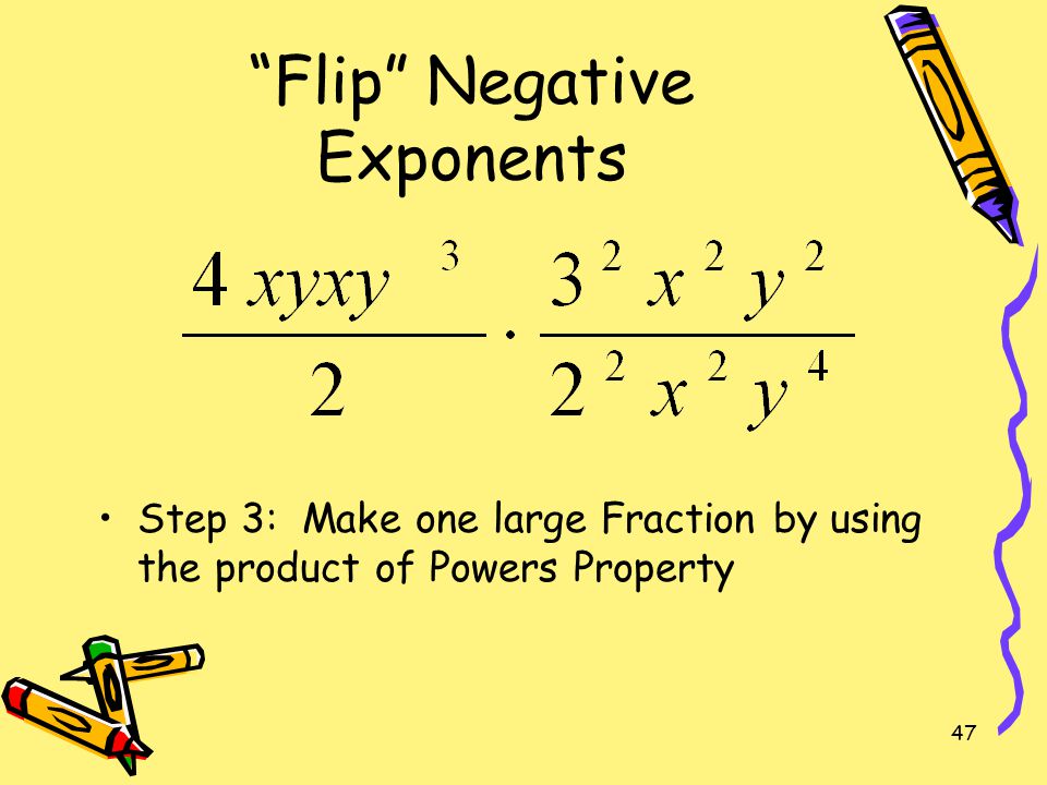 Flip Negative Exponents