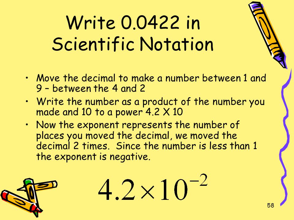 Write in Scientific Notation