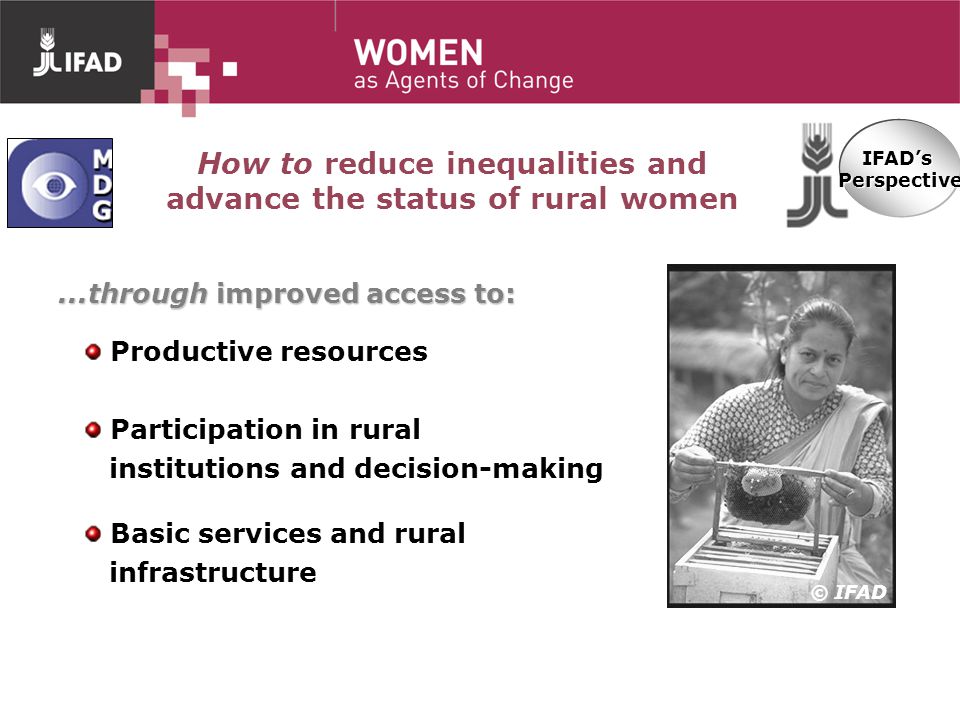 How to reduce inequalities and advance the status of rural women