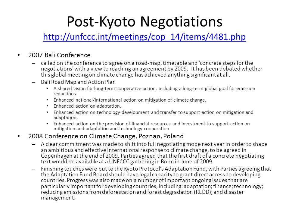 Post-Kyoto Negotiations   int/meetings/cop_14/items/4481