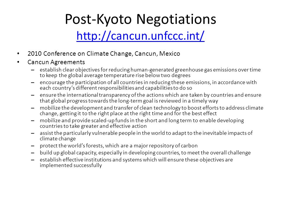 Post-Kyoto Negotiations