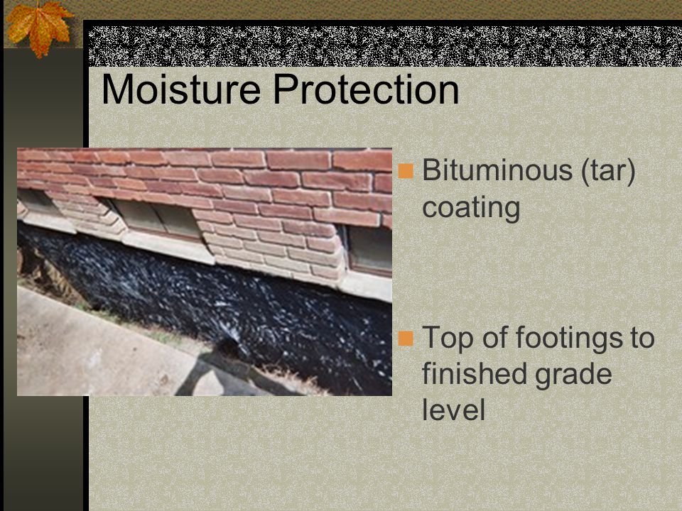 Moisture Protection Bituminous (tar) coating