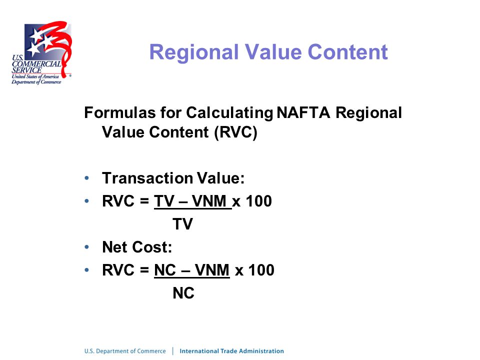 Regional Value Content