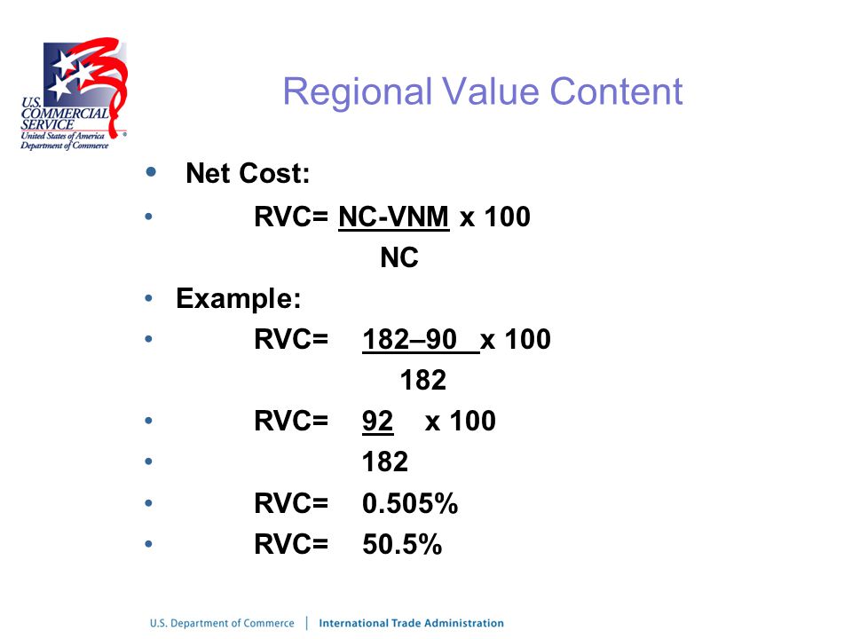 Regional Value Content