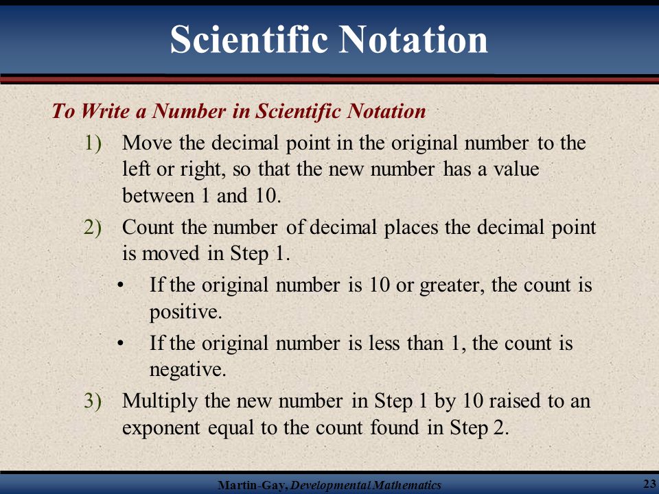 Scientific Notation To Write a Number in Scientific Notation