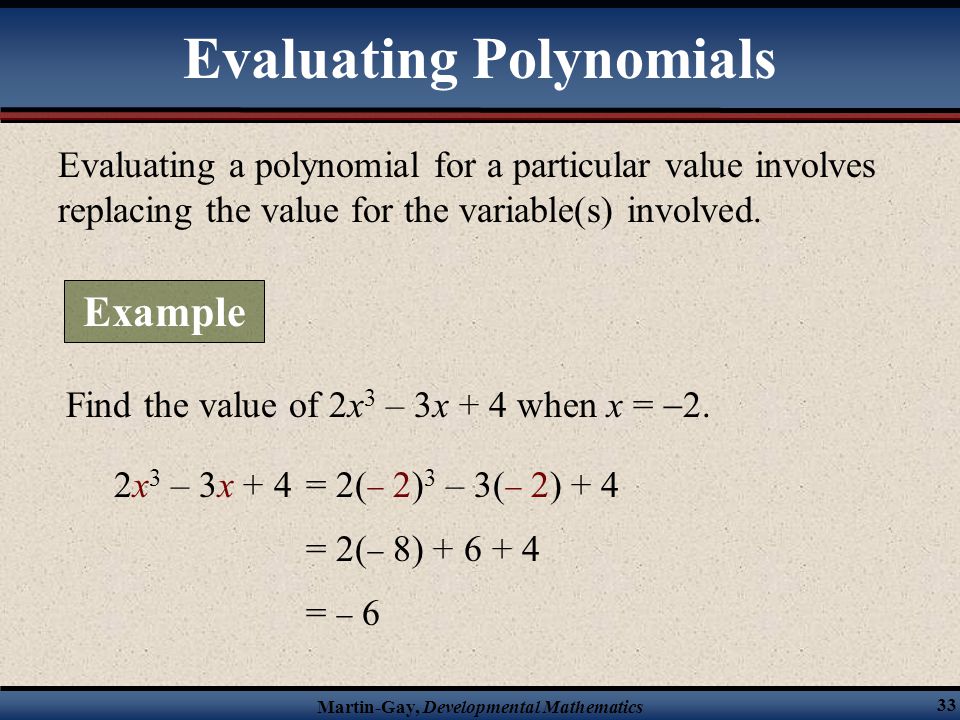 Evaluating Polynomials