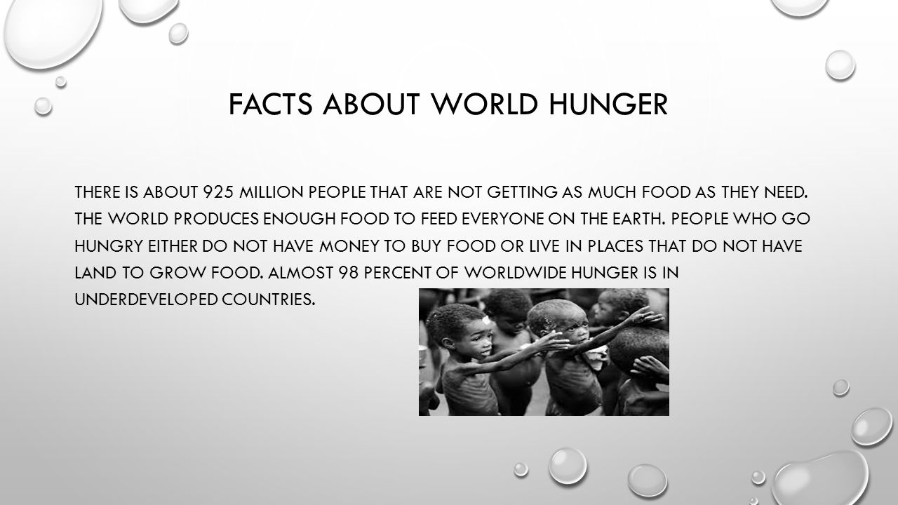 Facts about world hunger