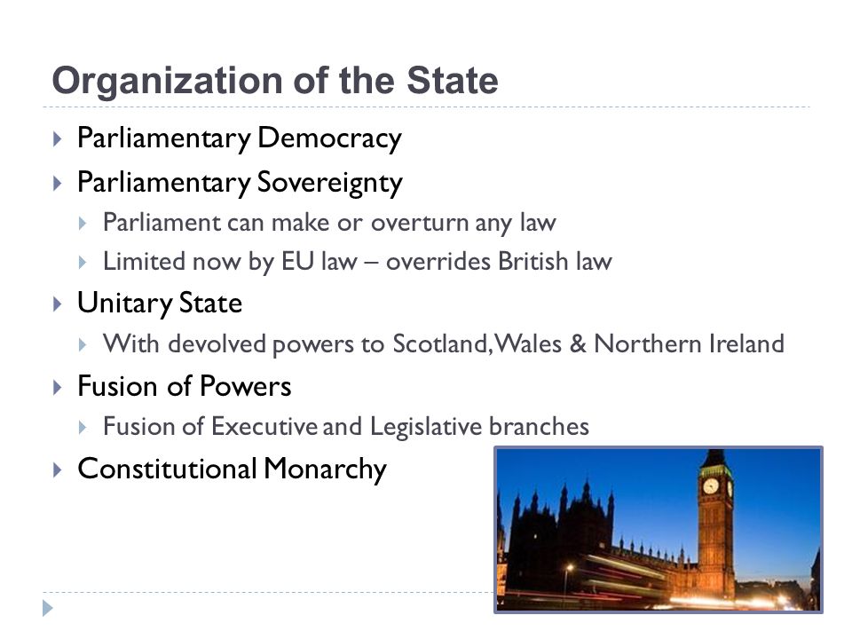 Organization of the State