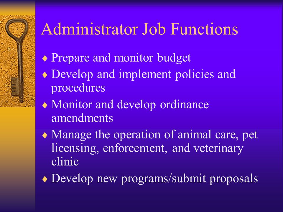Administrator Job Functions