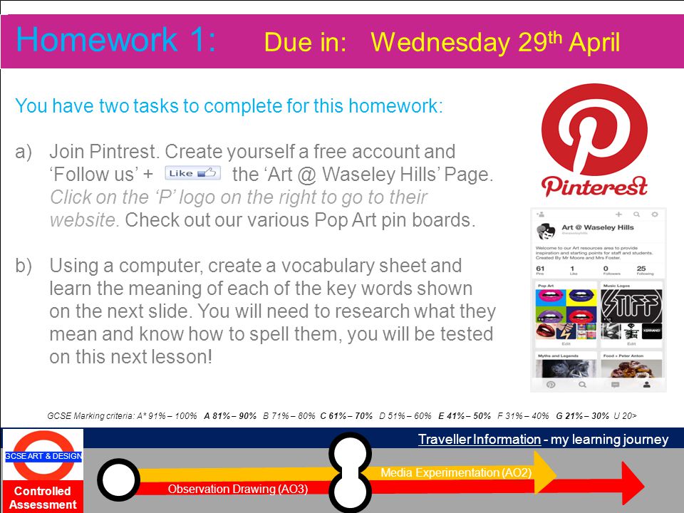 Homework 1: Due in: Wednesday 29th April