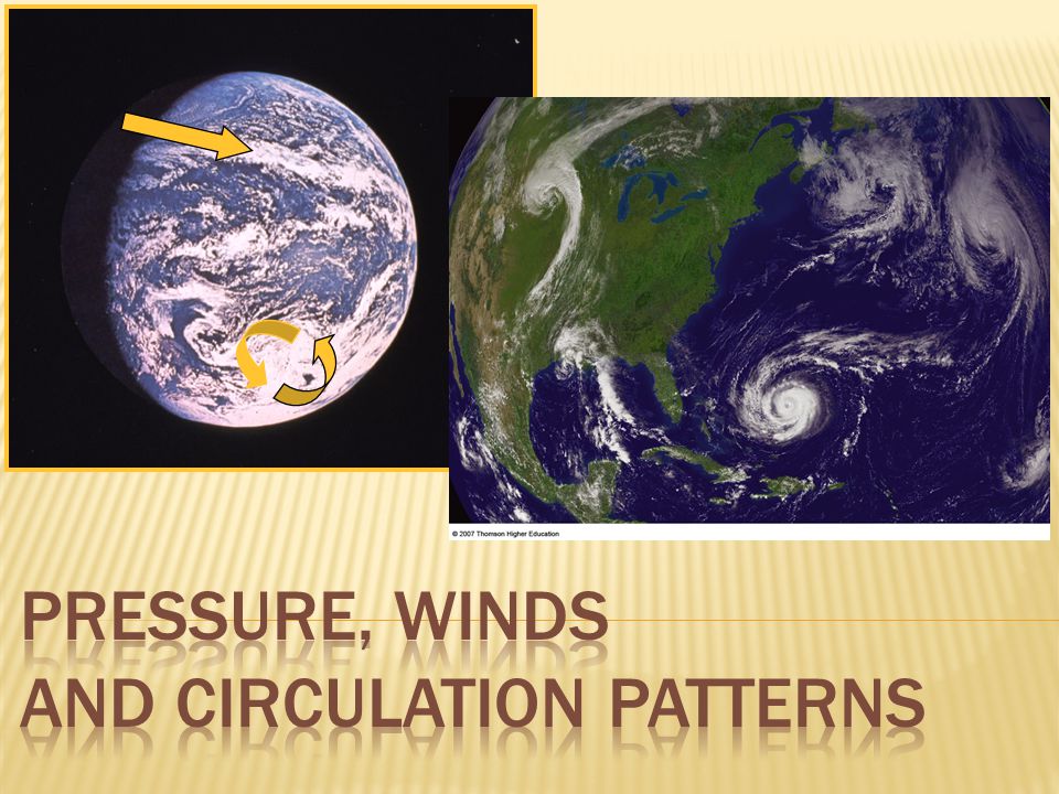 PRESSURE, WINDS AND CIRCULATION PATTERNS