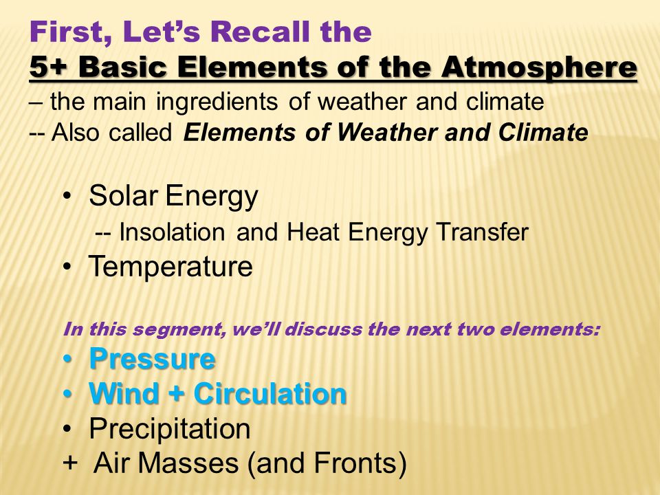 5+ Basic Elements of the Atmosphere
