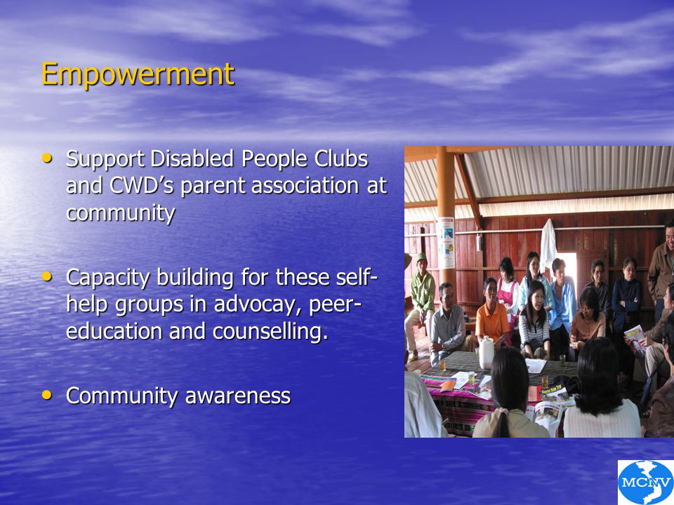 Empowerment Support Disabled People Clubs and CWD’s parent association at community.