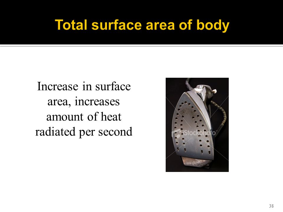 Total surface area of body