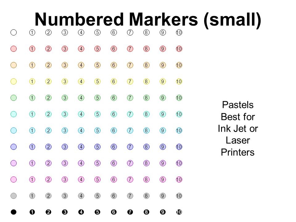 Numbered Markers (small)