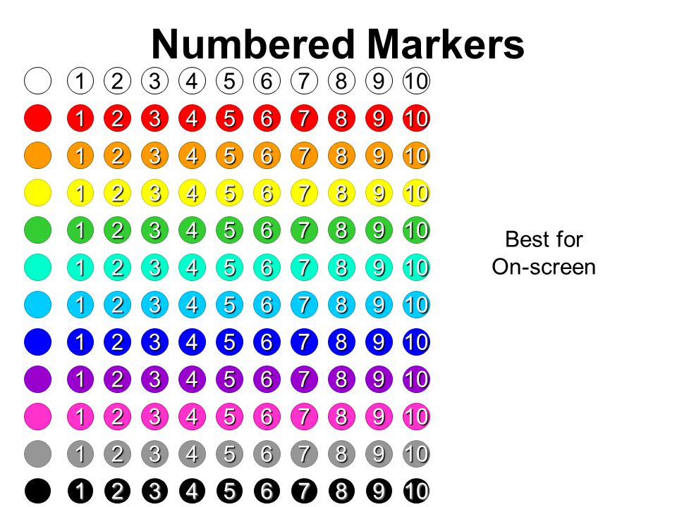 Numbered Markers