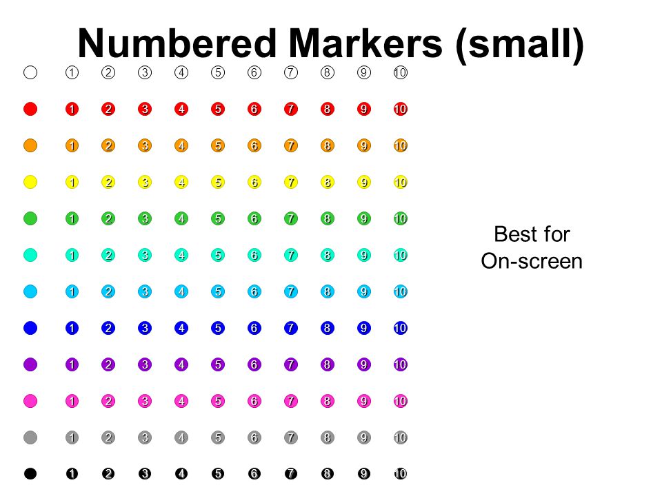 Numbered Markers (small)