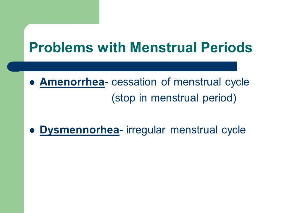 Problems with Menstrual Periods