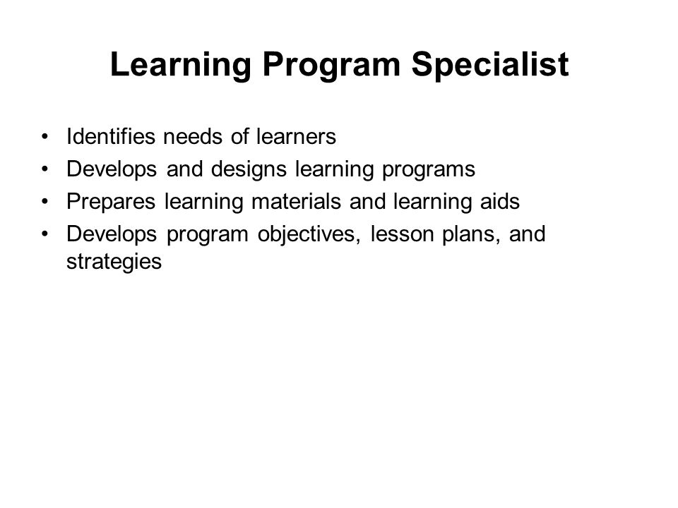 Learning Program Specialist