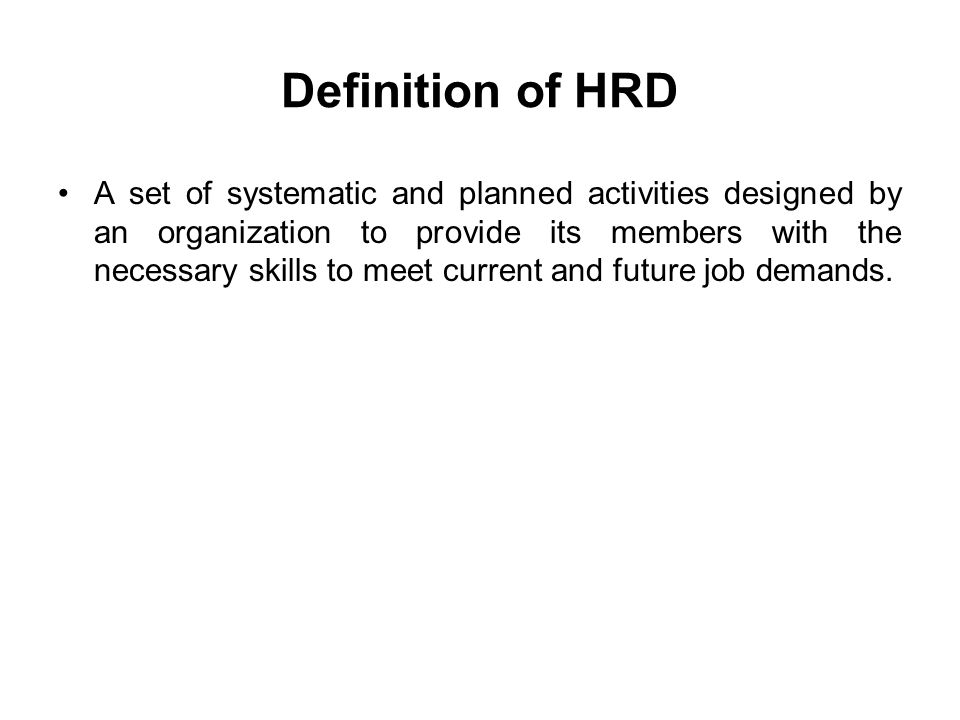 Definition of HRD