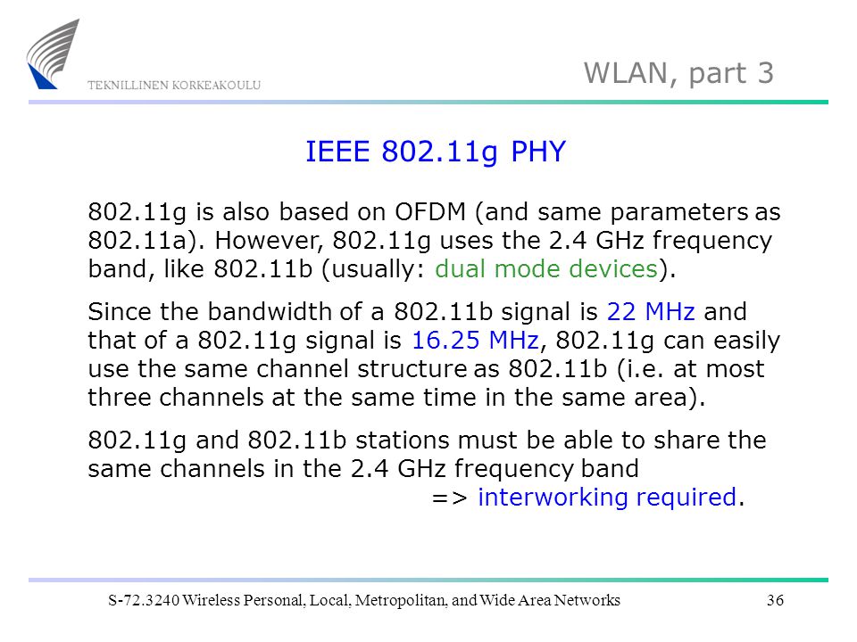 IEEE g PHY