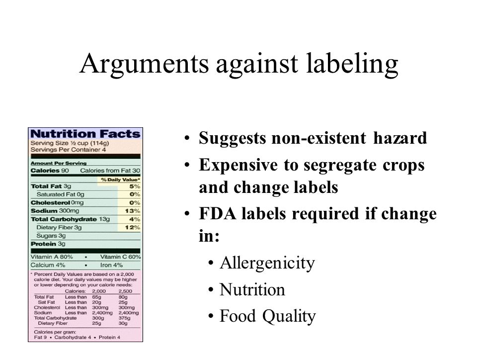 Arguments against labeling