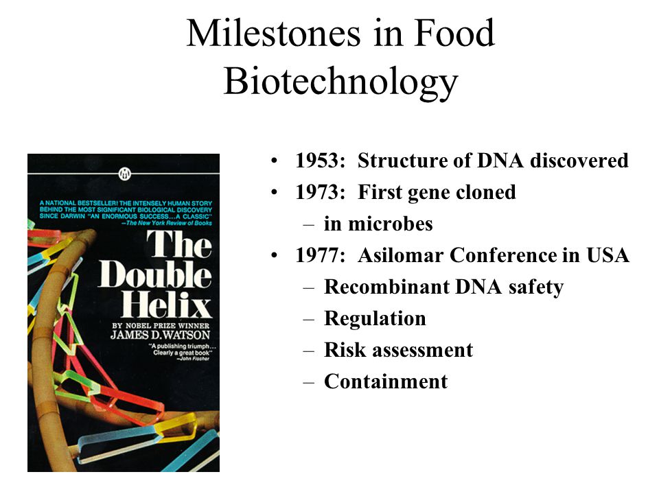 Milestones in Food Biotechnology