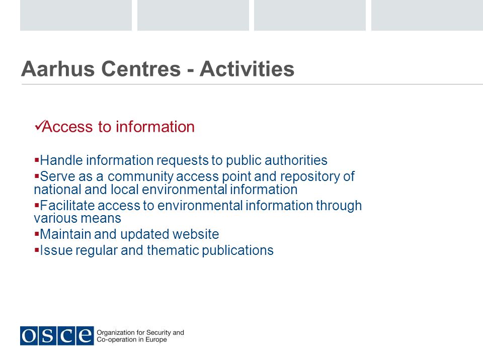 Aarhus Centres - Activities