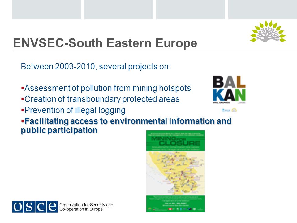 ENVSEC-South Eastern Europe