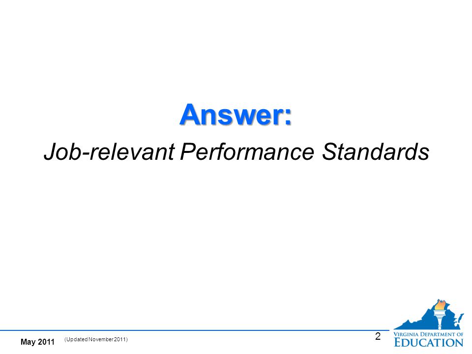 What are Performance Standards